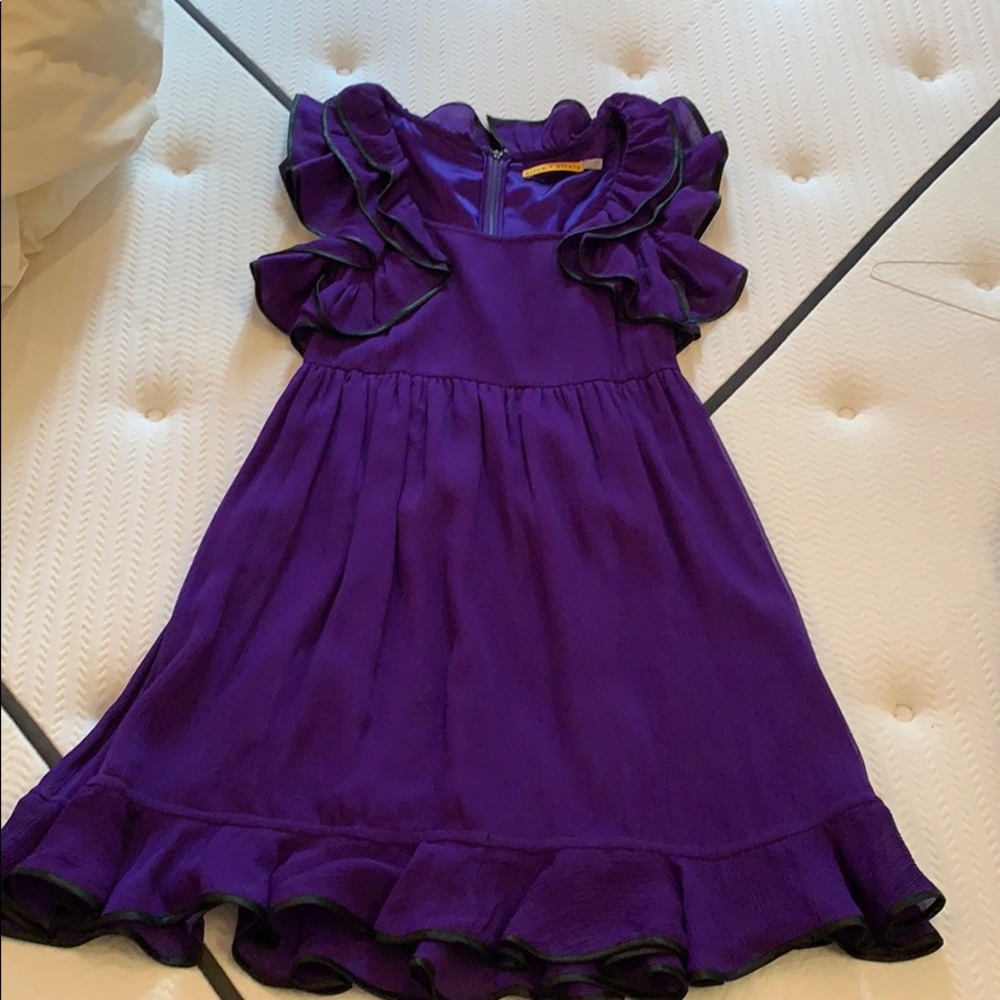 Purple 100% Silk Alice + Olivia Dress Size XS
